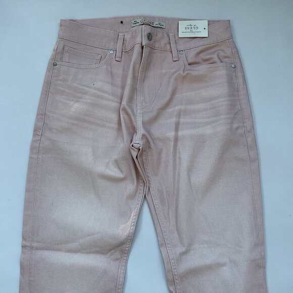 Guess Men’s Angels Slim Jeans Light Pink Size 38 - Picture 4 of 15